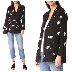 Capulet Zsa Zsa Leaf Print Blazer In Black Size Small